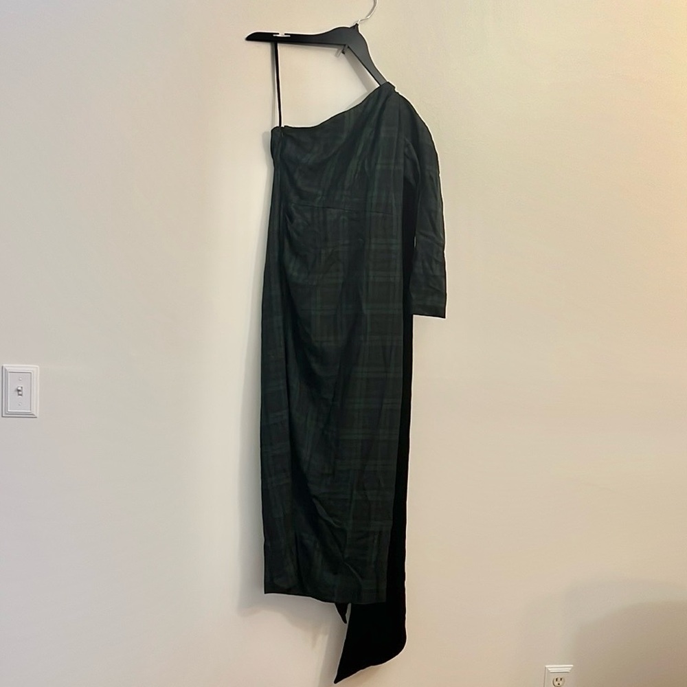 Antonio Melani x Born on Fifth Jennings Plaid Velvet Bow Detail Maxi Dress - Picture 10 of 16